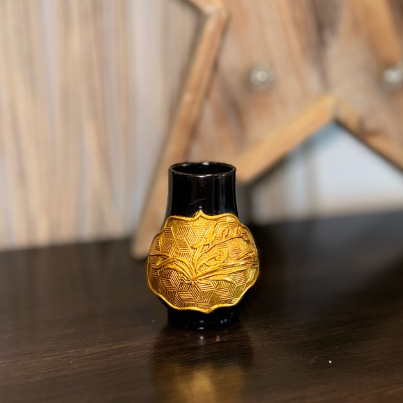 Vintage Chinese Black LAQUERWARE Gold Gilt Vanity or desk Set - Picture 15 of 15